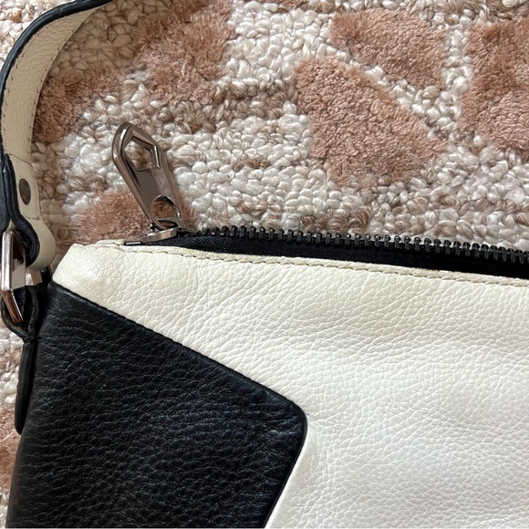 Dr Yany Black & White Leather Crossbody/Shoulder Bag - Picture 10 of 10